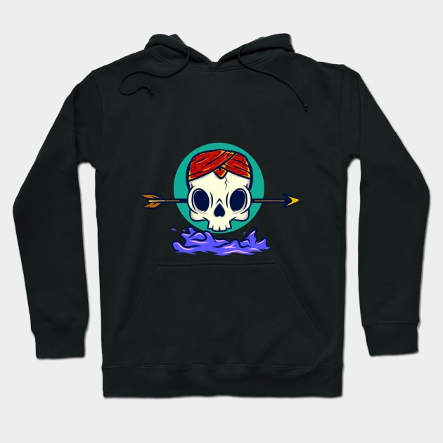 Blangkon Skull Head Hoodie by jamalsukron